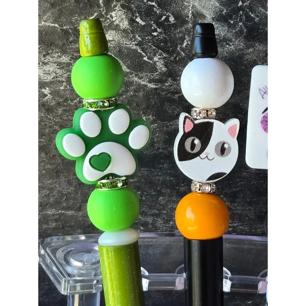 Pens, Ball Point, Set of 5 for Party Bags, Focal Beads, Assorted Colors & Styles